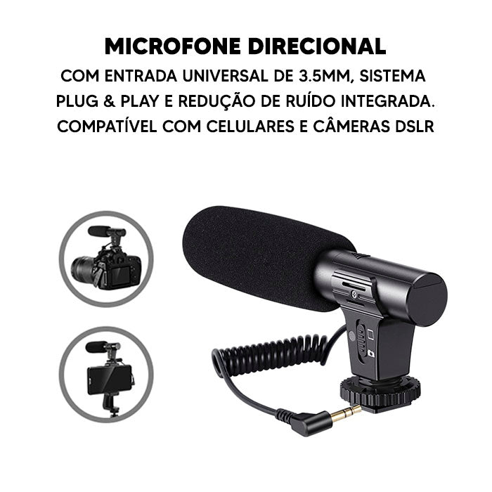 kit vlogger 4 em 1 - suportech - melhore suas gravacoes 50% desc frete gratis Brasil